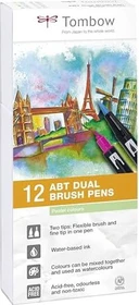 Tombow ABT Dual Brush Pen Pastellfarben sortiert, 12er-Set