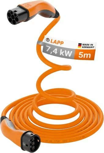 Lapp Mobility Helix Ladekabel Typ 2 orange, 7.4kW, 5m