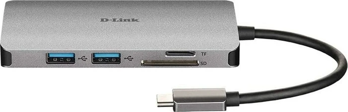 D-Link 8-in-1 USB-C Hub with HDMI/Ethernet/Card Reader/Power Delivery