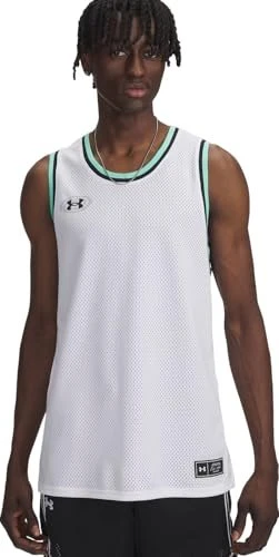 Under Armour Zone Pro Mesh Graphic Funktionsshirt ärmellos white/halo gray/black (Herren)