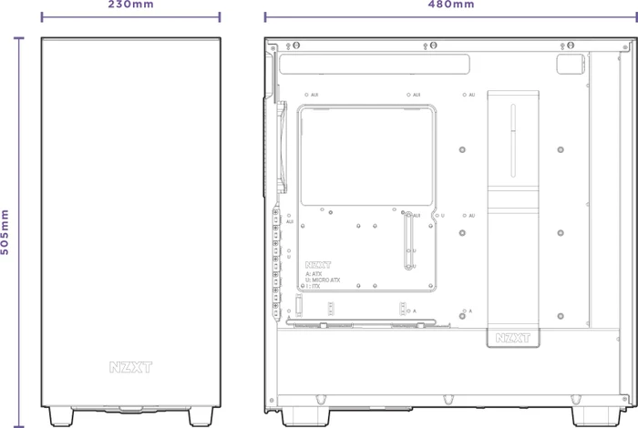 NZXT H7 White, weiß, Glasfenster
