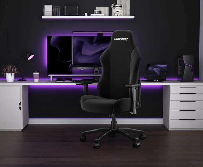 Anda Seat Luna Premium Stoff Gamingstuhl, schwarz