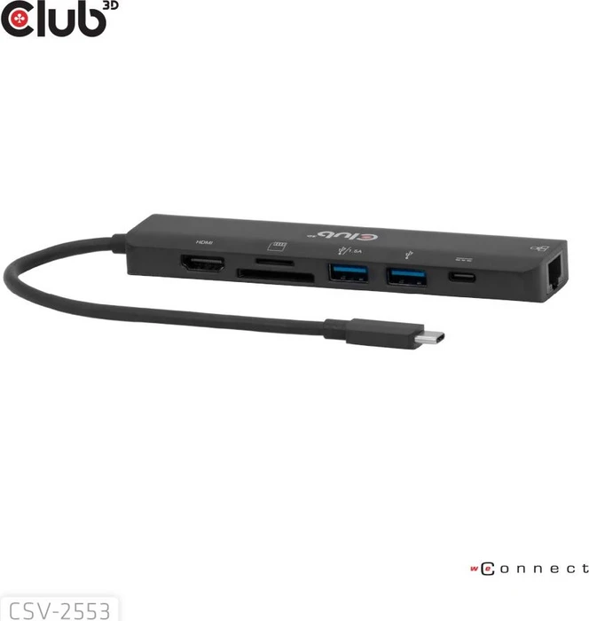 Club 3D 7-in-1 Hub, USB-C 3.0 [Stecker]