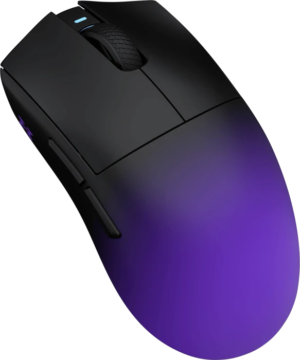 Hellyberry HM47 Pro Wireless Gaming Mouse mit Ladestation, schwarz/violett, USB/Bluetooth
