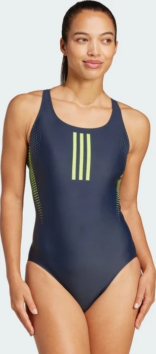 adidas 3-Streifen Rubber Graphic Badeanzug legend ink (Damen)