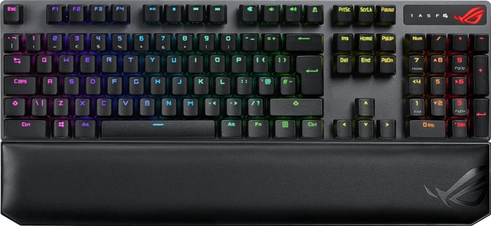 ASUS ROG Strix Scope NX Wireless Deluxe, PBT, schwarz/grau, ROG NX RED, USB/Bluetooth, DE