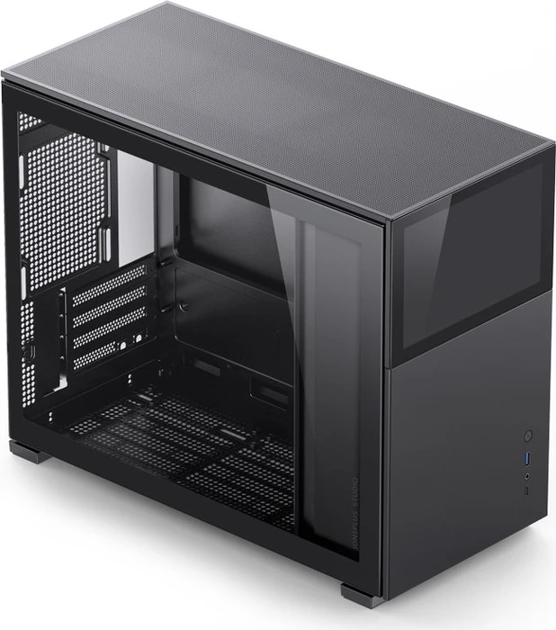 Jonsbo D31 Screen Black, schwarz, Glasfenster