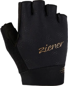 Ziener Crissi Fahrradhandschuhe black/gold art (Damen)