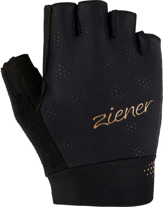 Ziener Crissi Fahrradhandschuhe black/gold art (Damen)