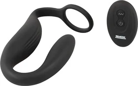 You2Toys Black Velvets Cock Ring With RC Butt Plug