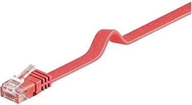goobay Flach-Patchkabel, Cat6, U/UTP, RJ-45/RJ-45, 5m, rot