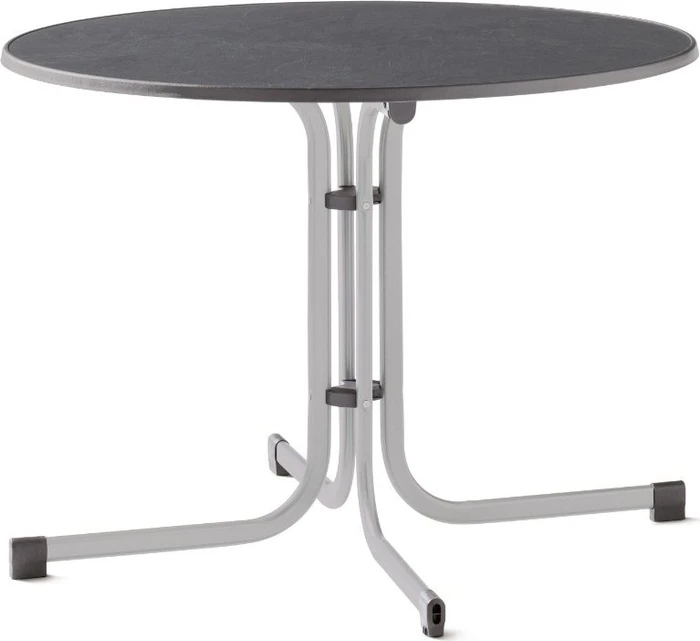 Sieger Boulevard mecalit-Pro Klapptisch 100cm graphit/schieferdekor anthrazit