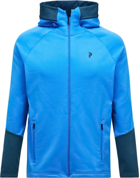 Peak Performance Rider Essentials Midlayer Zip Hood Jacke azure ascent/mountain lake (Herren)