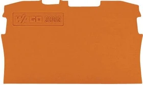 Wago Abschluss- und Zwischenplatte 1mm dick orange, 25 Stück