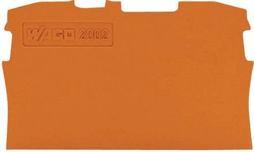 Wago Abschluss- und Zwischenplatte 1mm dick orange, 25 Stück