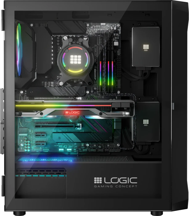 Logic Concept Portos ARGB Midi Black, Glasfenster