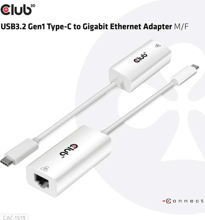 Club 3D LAN-Adapter, RJ-45, USB-C 3.0 [Stecker]