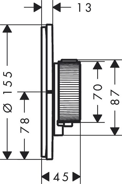 Hansgrohe Axor ShowerSelect ID rund Thermostat chrom