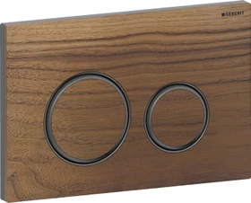 Geberit Sigma21 Betätigungsplatte Nussbaum amerikanisch/schwarz chrom