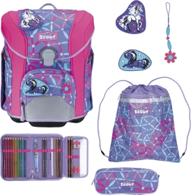 Scout Micro DIN Pony Love Schultaschen-Set, 4-tlg.