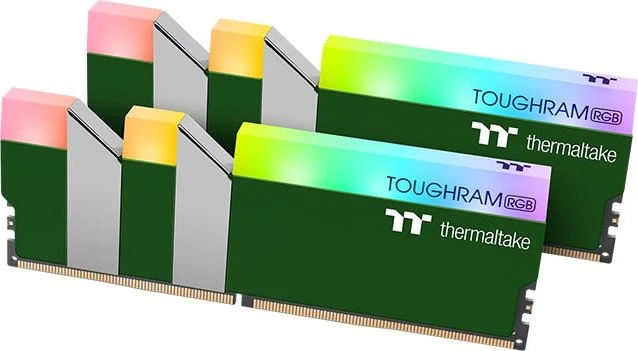 Thermaltake Toughram RGB Memory Racing Green UDIMM 16GB Kit, DDR4-3600, CL18-19-19-39