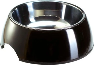 Hunter Melamin-Napf, mit Edelstahlnapf, 160ml, schwarz