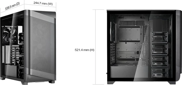 SilverStone Seta A2 Black, Glasfenster