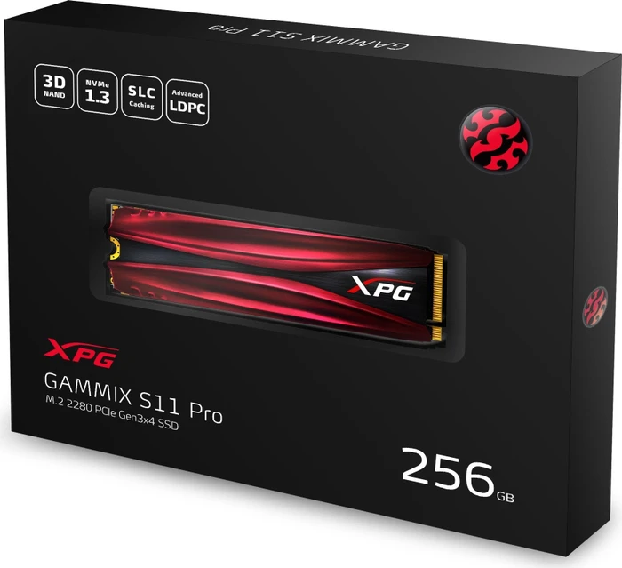 ADATA XPG Gammix S11 Pro 256GB, M.2 2280 / M-Key / PCIe 3.0 x4, Kühlkörper