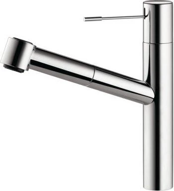 KWC Ono Spültischarmatur 10151033000FL schwenkbarer ausziehbarer Auslauf, flexible Anschlussschläuche, Ausladung 220 mm, verchromt Image