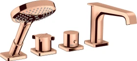 Hansgrohe Axor Citterio E 4-Loch Wannenrandarmatur mit Thermostat polished red gold