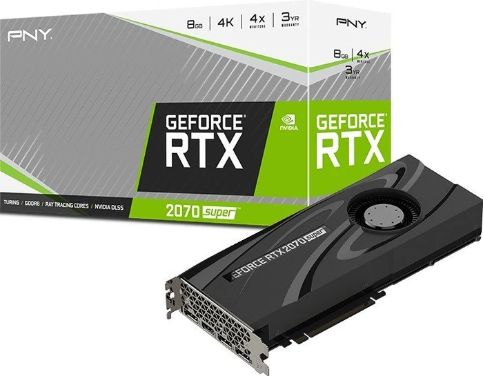 PNY GeForce RTX 2070 SUPER Blower, 8GB GDDR6, HDMI, 3x DP