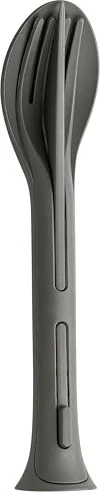 koziol Klikk Pocket Set Besteck nature ash grey