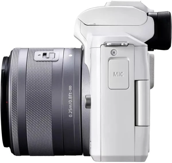 Canon EOS M50 Mark II weiß mit Objektiv EF-M 15-45mm 3.5-6.3 IS STM