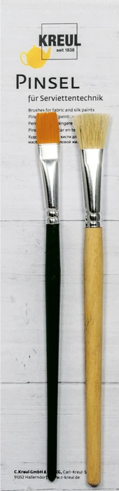 Kreul Synthetics und Borste Pinsel flach für Serviettentechnik Pinselset, 2-tlg. (722000)