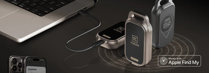 TeamGroup Expert P34F Find My External SSD, 1TB, USB-C 3.1