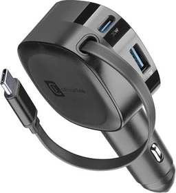 Cellularline Car Charger USB-C Cable 60W schwarz