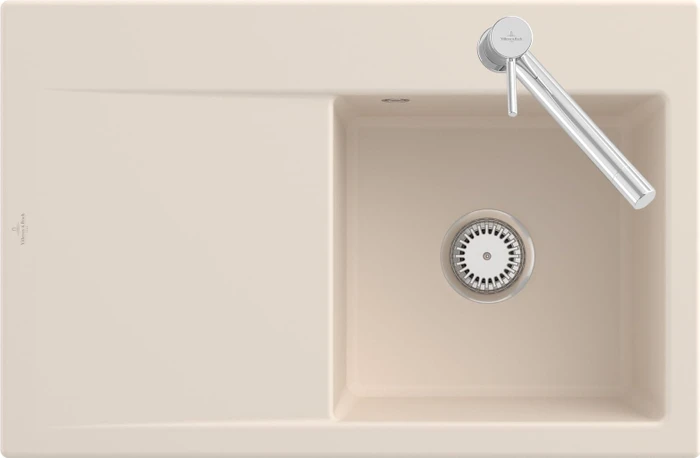 Villeroy & Boch Subway Style 45 Einbau Becken rechts ivory