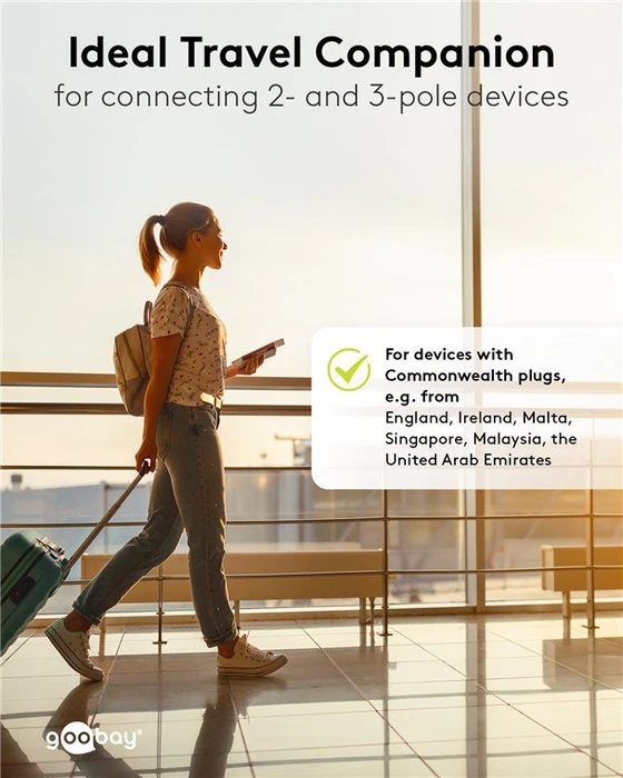 goobay Reiseadapter Welt auf Europa, weiß