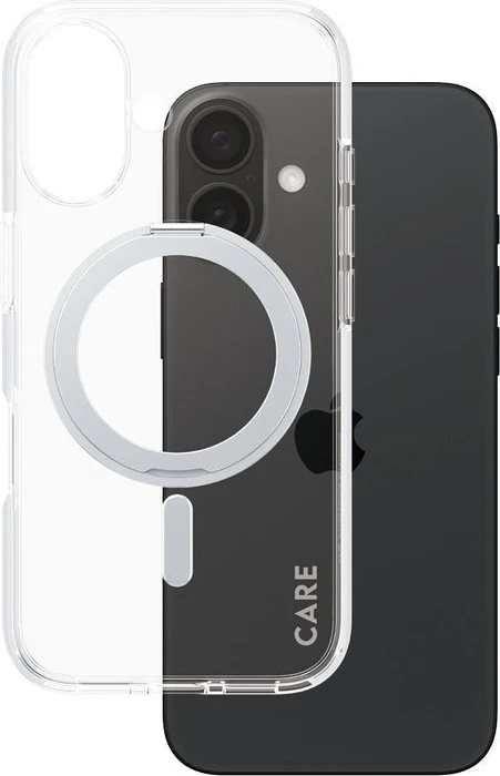 PanzerGlass Care Feature Case Kickstand MagSafe für Apple iPhone 16 silber