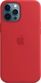 Apple Silikon Case mit MagSafe für iPhone 12 Pro Max rot