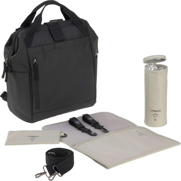 Lässig Goldie Up Wickelrucksack schwarz