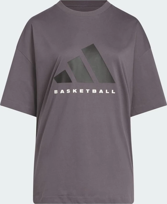 adidas Basketball genderneutral T-Shirt kurzarm grey strata