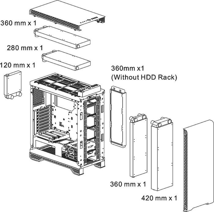 Thermaltake S500 TG, Glasfenster