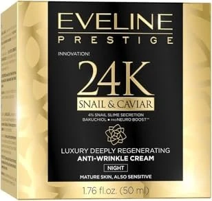 Eveline Cosmetics 24K Snail & Caviar Luxury Nachtcreme, 50ml