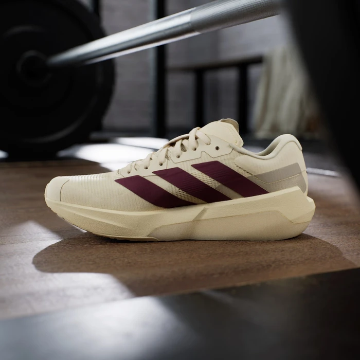 adidas Adizero Dropset Pro warm vanilla/maroon (Damen)