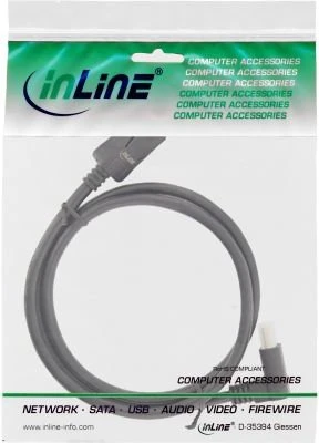InLine DisplayPort 1.4 Kabel gewinkelt oben schwarz, 3m