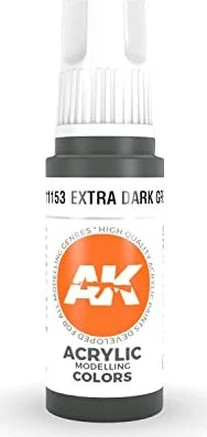 AK-Interactive 3rd Gen Acrylic Colors Acrylic Modelling Colors extra dark green, 17ml