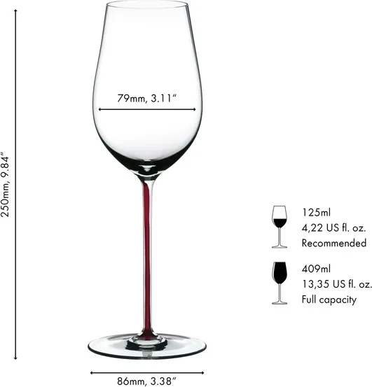 Riedel Fatto A Mano Riesling/Zinfandel Weißweinglas drachenrot