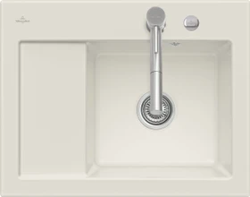 Villeroy & Boch Subway 45 Compact Einbau Becken rechts mit Ablauffernbedienung crema