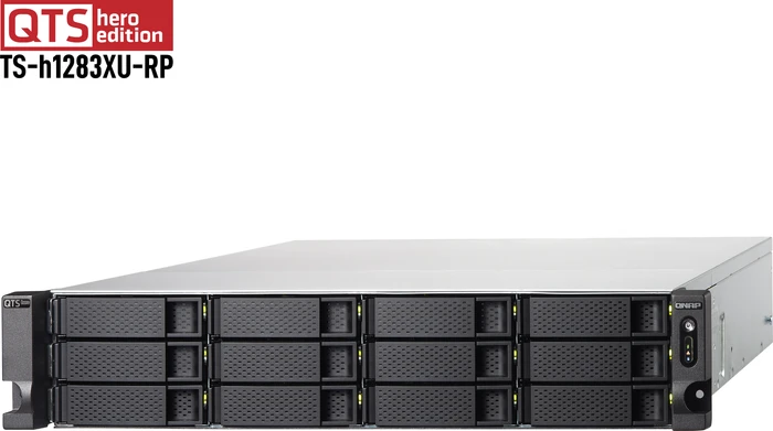 QNAP QuTS hero TS-h1283XU-RP-E2136-32G, 32GB RAM ECC, 2x SFP+ 10Gb/s, 2x RJ-45 10GBase-T, 2HE